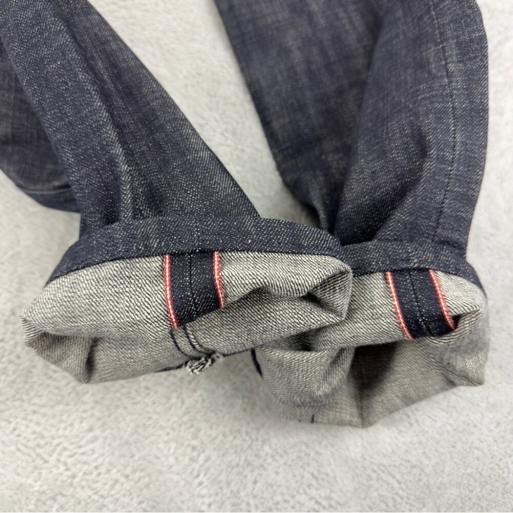 Naked and Famous Men's Size 32x32.5 Weird Guy Red Core Selvedge Raw Denim Jeans - Picture 3 of 11